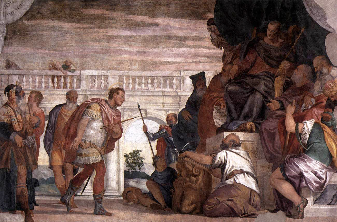 saint sebastian reproving diocletian